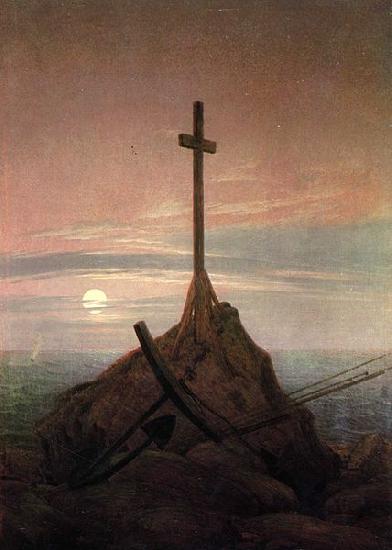 Caspar David Friedrich Cross Beside The Baltic